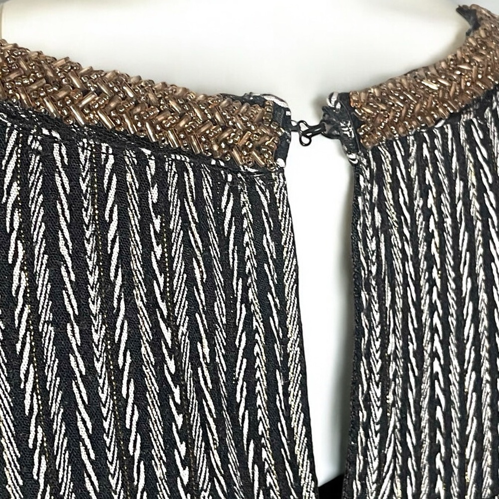 Altar'd State Black & Metallic Embellished Neck Long Sleeve Dress Size Large - Picture 11 of 16